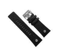 ewgrkba TOP Correa de reloj compatible con DIESEL DZ7313 DZ7333 DZ7311 DZ7371 Correa de reloj Cuero de vaca con remache dorado 22 24 26 27 28 30 mm Cuero genuino(Black silver clasp,24mm)