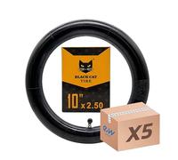 eWheel Cámara de Aire 10x2,5 Black Cat válvula Curva 90x90 5uds para Patinete eléctrico neumático de Alta Resistencia para Uso Diario Mejor Agarre y Estabilidad en desplazamientos urbanos
