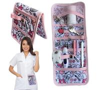 EWIG Nurse Life Salvabolsillos | No todos son iguales | Organizador de Bolsillo Enfermeria | Enfermeras con Apuros - Original regalo Enfermera para guardar Tijeras y Accesorios. (ROSA FLORES)