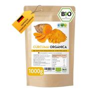 EWL Naturprodukte Cúrcuma Ecológica en Polvo 1 kg, Cúrcuma en Polvo procedente de Cultivo ecológico controlado, molida, color dorado