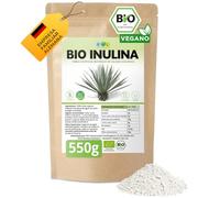 EWL Naturprodukte Inulina ecológica en Polvo 550 g, Fibra Dietética en Polvo procedente del Agave, procedente de Cultivos ecológicos certificados, Inulina Bio, vegana