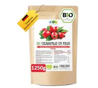EWL Naturprodukte Polvo de Escaramujo ecológico 1250 g, calidad cruda, completamente molido, procedente de cultivo controlado y envasado en Alemania
