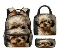 ewndhtse Juego de mochila escolar con bolsa de almuerzo, estuche para lápices, juego de 3 mochilas escolares, mochila de viaje, mochila casual para adolescentes, niñas, niños, primaria, junior, medio