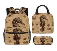 ewndhtse Juego de mochila escolar con bolsa de almuerzo, estuche para lápices, juego de 3 mochilas escolares, mochila de viaje, mochila casual para adolescentes, niñas, niños, primaria, junior, medio