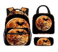 ewndhtse Juego de mochila escolar con bolsa de almuerzo, estuche para lápices, juego de 3 mochilas escolares, mochila de viaje, mochila casual para adolescentes, niñas, niños, primaria, junior, medio