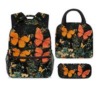 ewndhtse Juego de mochila escolar con bolsa de almuerzo, estuche para lápices, juego de 3 mochilas escolares, mochila de viaje, mochila casual para adolescentes, niñas, niños, primaria, junior, medio