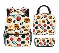 ewndhtse Juego de mochila escolar con bolsa de almuerzo, estuche para lápices, juego de 3 mochilas escolares, mochila de viaje, mochila casual para adolescentes, niñas, niños, primaria, junior, medio