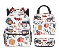 ewndhtse Juego de mochila escolar con bolsa de almuerzo, estuche para lápices, juego de 3 mochilas escolares, mochila de viaje, mochila casual para adolescentes, niñas, niños, primaria, junior, medio