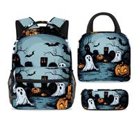 ewndhtse Juego de mochila escolar con bolsa de almuerzo, estuche para lápices, juego de 3 mochilas escolares, mochila de viaje, mochila casual para adolescentes, niñas, niños, primaria, junior, medio