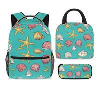 ewndhtse Juego de mochila escolar con bolsa de almuerzo, estuche para lápices, juego de 3 mochilas escolares, mochila de viaje, mochila casual para adolescentes, niñas, niños, primaria, junior, medio