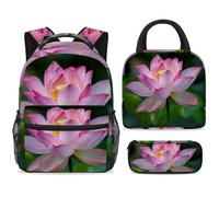 ewndhtse Juego de mochila escolar con bolsa de almuerzo, estuche para lápices, juego de 3 mochilas escolares, mochila de viaje, mochila casual para adolescentes, niñas, niños, primaria, junior, medio