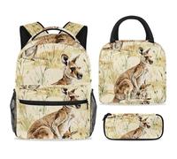 ewndhtse Juego de mochila escolar con bolsa de almuerzo, estuche para lápices, juego de 3 mochilas escolares, mochila de viaje, mochila casual para adolescentes, niñas, niños, primaria, junior, medio