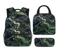 ewndhtse Juego de mochila escolar con bolsa de almuerzo, estuche para lápices, juego de 3 mochilas escolares, mochila de viaje, mochila casual para adolescentes, niñas, niños, primaria, junior, medio