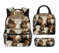 ewndhtse Juego de mochila escolar con bolsa de almuerzo, estuche para lápices, juego de 3 mochilas escolares, mochila de viaje, mochila casual para adolescentes, niñas, niños, primaria, junior, medio