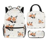 ewndhtse Juego de mochila escolar con bolsa de almuerzo, estuche para lápices, juego de 3 mochilas escolares, mochila de viaje, mochila casual para adolescentes, niñas, niños, primaria, junior, medio