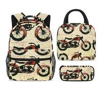 ewndhtse Juego de mochila escolar con bolsa de almuerzo, estuche para lápices, juego de 3 mochilas escolares, mochila de viaje, mochila casual para adolescentes, niñas, niños, primaria, junior, medio