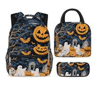 ewndhtse Juego de mochila escolar con bolsa de almuerzo, estuche para lápices, juego de 3 mochilas escolares, mochila de viaje, mochila casual para adolescentes, niñas, niños, primaria, junior, medio