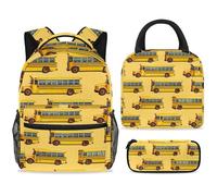 ewndhtse Juego de mochila escolar con bolsa de almuerzo, estuche para lápices, juego de 3 mochilas escolares, mochila de viaje, mochila casual para adolescentes, niñas, niños, primaria, junior, medio