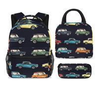 ewndhtse Juego de mochila escolar con bolsa de almuerzo, estuche para lápices, juego de 3 mochilas escolares, mochila de viaje, mochila casual para adolescentes, niñas, niños, primaria, junior, medio