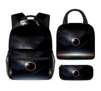 ewndhtse Juego de mochila escolar con bolsa de almuerzo, estuche para lápices, juego de 3 mochilas escolares, mochila de viaje, mochila casual para adolescentes, niñas, niños, primaria, junior, medio