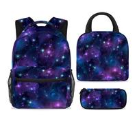 ewndhtse Juego de mochila escolar con bolsa de almuerzo, estuche para lápices, juego de 3 mochilas escolares, mochila de viaje, mochila casual para adolescentes, niñas, niños, primaria, junior, medio
