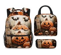 ewndhtse Juego de mochila escolar con bolsa de almuerzo, estuche para lápices, juego de 3 mochilas escolares, mochila de viaje, mochila casual para adolescentes, niñas, niños, primaria, junior, medio