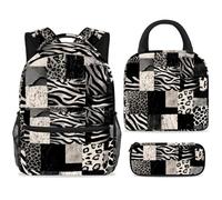 ewndhtse Juego de mochila escolar con bolsa de almuerzo, estuche para lápices, juego de 3 mochilas escolares, mochila de viaje, mochila casual para adolescentes, niñas, niños, primaria, junior, medio