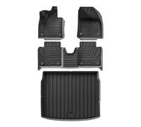 EWQPHLS Alfombrillas de Coche compatibles con Polestar 4 2023-2024, Revestimiento de Maletero, TPE 3D, for Todo Tipo de Clima, Color Negro(LHD 4PCS)