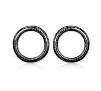 EWQPHLS Cubierta de Aire de Control de molduras Interiores de Fibra de Carbono Real Compatible con Camaro 2016, 2017, 2018, 2019, 2020 y 2021.(Center AirVent Black)