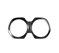EWQPHLS Pegatina for la Cubierta de ventilación Central de Fibra de Carbono Real Compatible con Camaro 2016, 2017, 2018, 2019, 2020, 2021, 2022 y 2023.(Black)
