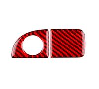 EWQPHLS Pegatinas de fibra de carbono suave compatibles con Dodge Charger 2010, 2011, 2012, 2013 y 2014, molduras interiores, copiloto de coche, caja de almacenamiento, manija, orificio for llave.(Red