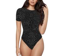 EWQrtyy Abstract Science Chemistry - Body para mujer, cuello redondo, manga corta, ajustado, casual, básico, extensor, para mujer