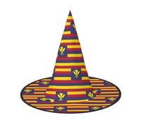 EWQrtyy Bandera del Reino de Hawái, 1 pieza de sombrero de bruja para cosplay, sombrero de bruja de Halloween, accesorio de disfraz de bruja para fiesta de Halloween
