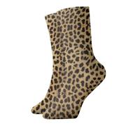 EWQrtyy Calcetines cómodos con estampado animal de leopardo para todas las estaciones, calcetines transpirables de peso medio para el hogar y la oficina