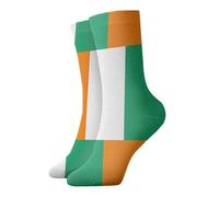 EWQrtyy Calcetines cómodos con la bandera de Costa de Marfil para todas las estaciones, peso medio, transpirables, para el hogar y la oficina