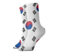 EWQrtyy Calcetines cómodos con la bandera de la República de Corea para todas las estaciones, peso medio, transpirables, para uso diario para el hogar y la oficina
