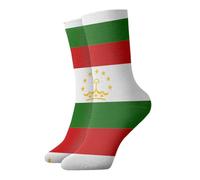 EWQrtyy Calcetines cómodos con la bandera de Tayikistán para todas las estaciones, peso medio, transpirables, para el hogar y la oficina