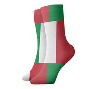 EWQrtyy Calcetines cómodos con la bandera italiana para todas las estaciones, calcetines transpirables de peso medio para el hogar y la oficina