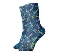 EWQrtyy Calcetines cómodos de libélula azul para todas las estaciones, calcetines transpirables de peso medio para uso diario para el hogar y la oficina