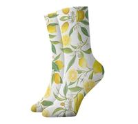 EWQrtyy Calcetines cómodos de limones tropicales frescos para todas las estaciones, calcetines transpirables de peso medio para uso diario para el hogar y la oficina