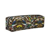 EWQrtyy Estuche de cuero con estampado de cebo de pesca, estuche con cremallera, soporte para accesorios, bolsa de papelería, regalo de vuelta a la escuela, Silver, Talla única, Neceser de maquillaje