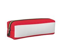 EWQrtyy Estuche escolar de cuero con estampado de bandera austriaca, bolsa con cremallera, soporte para accesorios, bolsa de papelería, regalo de vuelta a la escuela, Gold, Talla única, Neceser de