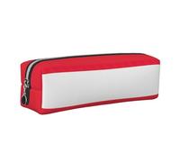EWQrtyy Estuche escolar de cuero con estampado de bandera austriaca, bolsa con cremallera, soporte para accesorios, bolsa de papelería, regalo de vuelta a la escuela, Silver, Talla única, Neceser de