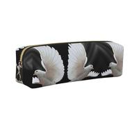 EWQrtyy Flying Dove - Estuche escolar de cuero para lápices, bolsa con cremallera, soporte para accesorios, bolsa de papelería, regalo de vuelta a la escuela, Gold, Talla única, Neceser de maquillaje