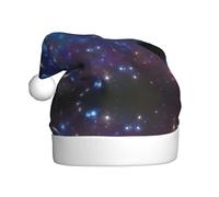 EWQrtyy Galaxy Printing Community Gatherings - Sombreros de Navidad unisex para adultos, mujeres, hombres, actuaciones escénicas, festividades, alegría