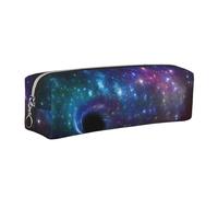 EWQrtyy Galaxy Printing - Estuche de cuero para lápices, bolsa con cremallera, soporte para accesorios, bolsa de papelería, regalo de vuelta a la escuela, Silver, Talla única, Neceser de maquillaje