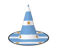 EWQrtyy Sombrero de bruja con impresión de bandera argentina, 1 pieza, accesorio de disfraz de bruja para fiesta de Halloween