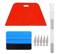 Ewrap - Kit de papel tapiz, herramientas de vinilo para coche con cortador, escobilla de goma de fieltro, para envoltura de vinilo, película de tinte para ventanas