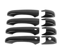 EWRMW Coche Tiradores Exteriores Puerta Cubiertas para Jeep Patriot 2007-2017, Outside Side Embellecedor Protección Reemplazo, A/Carbon Fiber Pattern-A/Style 2