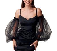 EWUHYFP 2pair Lace Short Gloves for Women Bridal Wedding Dress Accessories Banquet Thin Mittens Mesh(Black 1)